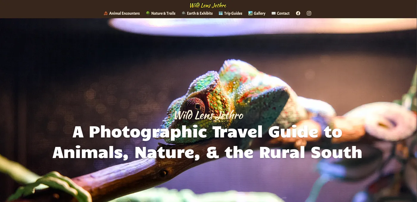 Website hero image for Wild Lens Jethro